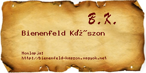 Bienenfeld Kászon névjegykártya